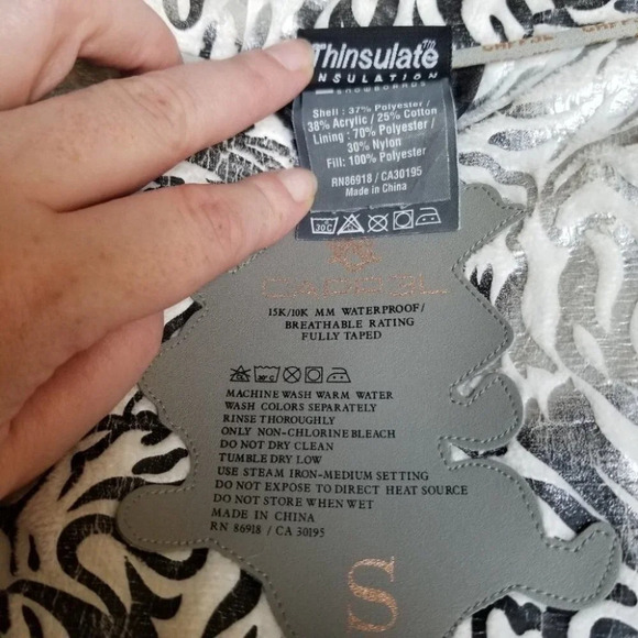 CAPP3L Ride Snowboard  Brown Black Print Jacket S - Picture 5 of 16